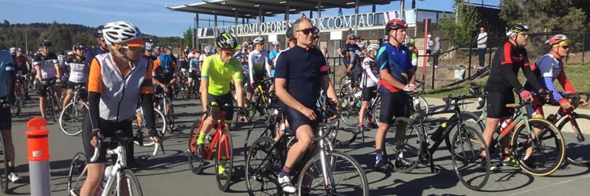 riders at the start of Fitz’s Challenge
