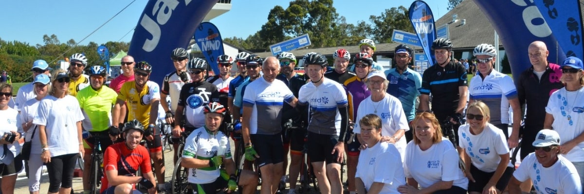 riders at the Benalla's Act to D-Feet MND Ride