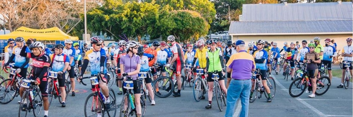 riders from the Morton Bay 100 Charity Bike Ride