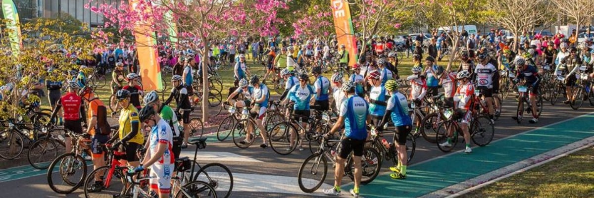 riders from the One Day to Conquer Cancer Brisbane