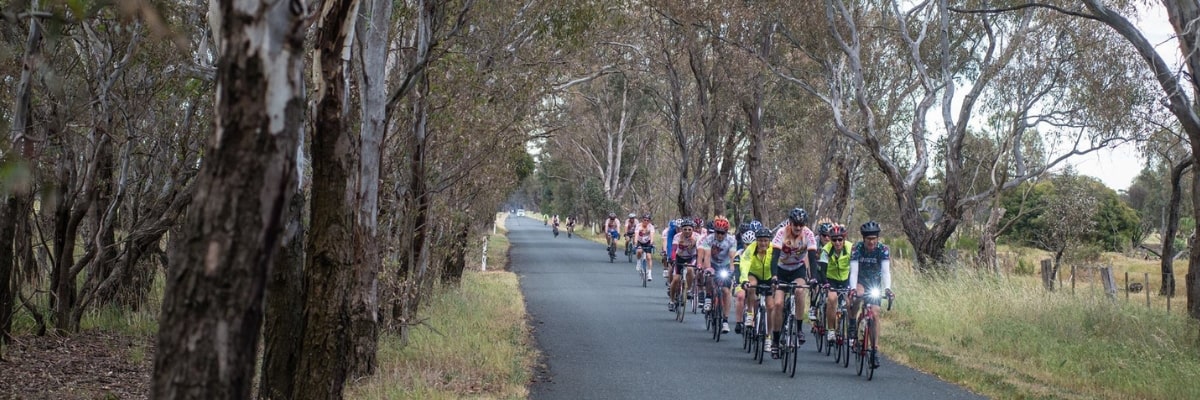 riders from the Tatura 200 Charity Bike Ride