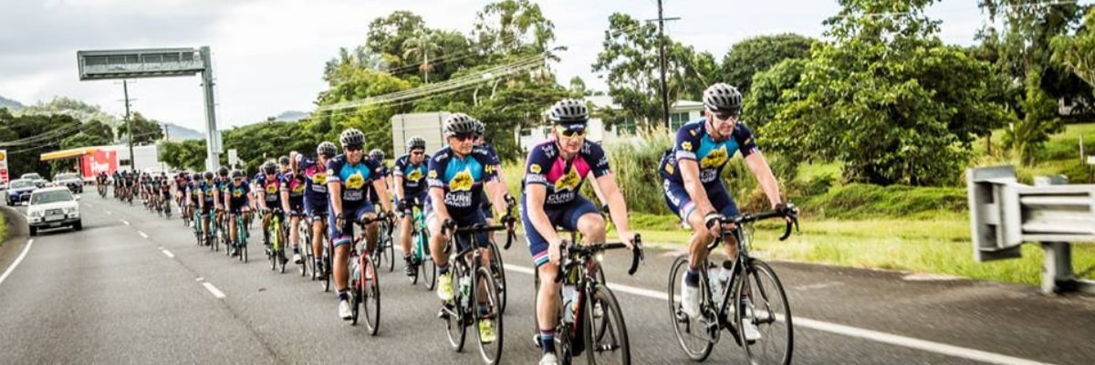 riders from the Tour de Cure VIC Stage Ride