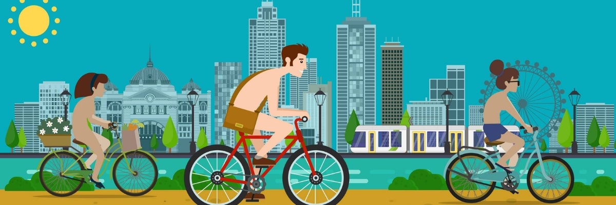 banner for the World Naked Bike Ride Melbourne