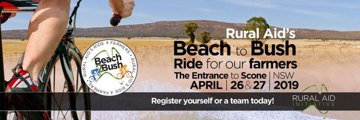 cyclists on the Beach to Bush Ride