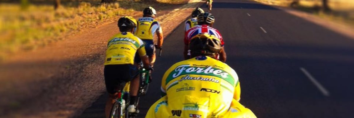 riders from the Forbes Flat Land Cyclo Sportif